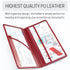 CANOPUS Big Red Car Registration and Insurance Holder, PU Leather Card Holder, Vehicle Glove Box Organizer for Auto, SUV, Truck